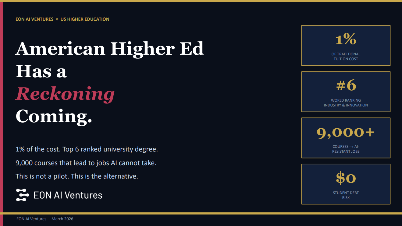 American Higher Ed Has a Reckoning Coming presentation